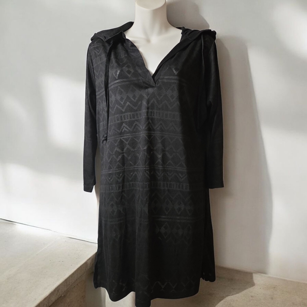 Balance Collection Black Patterned Long Sleeve Co… - image 1